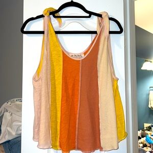 Free People tank with adjustable tie straps